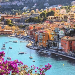 Villefranche-sur-mer village in France